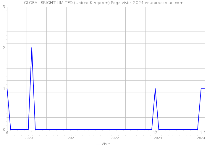 GLOBAL BRIGHT LIMITED (United Kingdom) Page visits 2024 