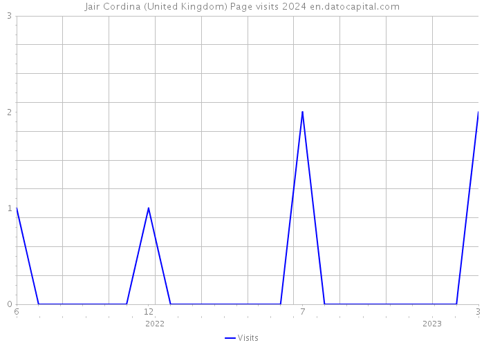 Jair Cordina (United Kingdom) Page visits 2024 