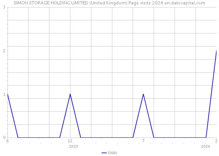 SIMON STORAGE HOLDING LIMITED (United Kingdom) Page visits 2024 