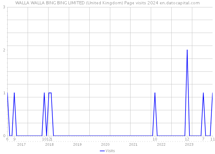 WALLA WALLA BING BING LIMITED (United Kingdom) Page visits 2024 