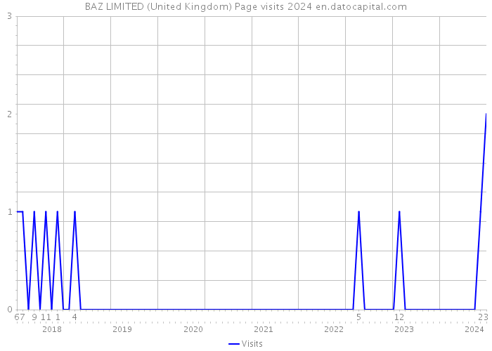 BAZ LIMITED (United Kingdom) Page visits 2024 