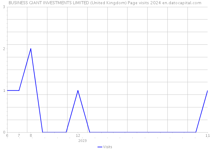 BUSINESS GIANT INVESTMENTS LIMITED (United Kingdom) Page visits 2024 