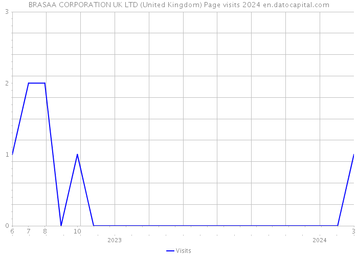 BRASAA CORPORATION UK LTD (United Kingdom) Page visits 2024 