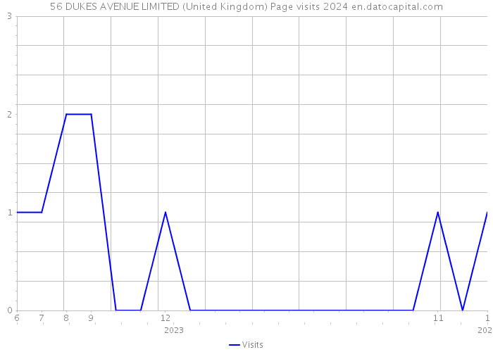 56 DUKES AVENUE LIMITED (United Kingdom) Page visits 2024 