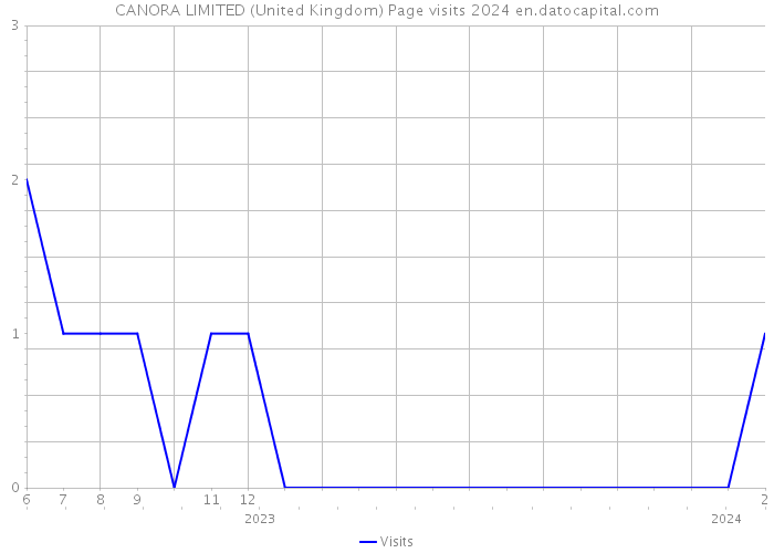 CANORA LIMITED (United Kingdom) Page visits 2024 
