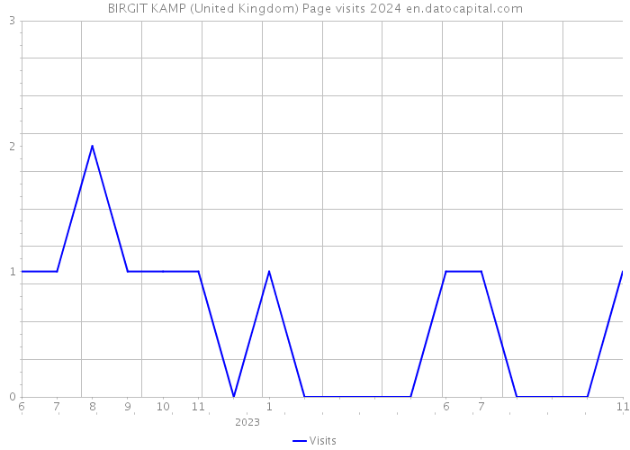 BIRGIT KAMP (United Kingdom) Page visits 2024 