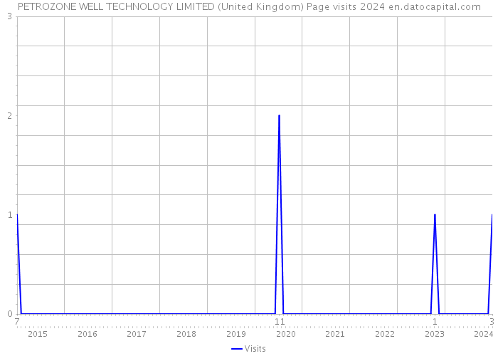 PETROZONE WELL TECHNOLOGY LIMITED (United Kingdom) Page visits 2024 