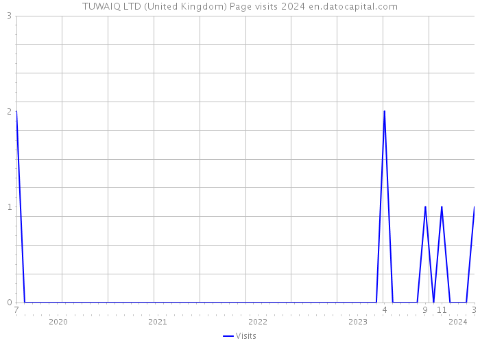 TUWAIQ LTD (United Kingdom) Page visits 2024 