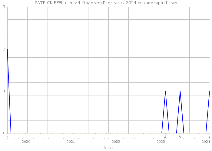 PATRICK BEEK (United Kingdom) Page visits 2024 