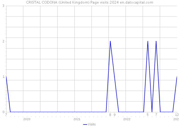 CRISTAL CODONA (United Kingdom) Page visits 2024 