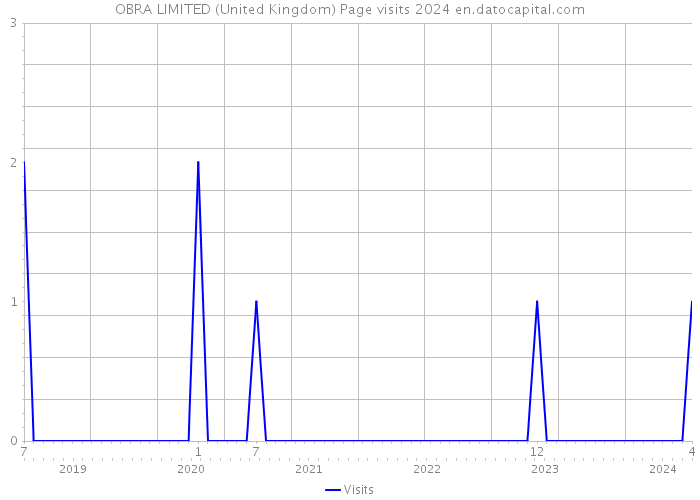 OBRA LIMITED (United Kingdom) Page visits 2024 