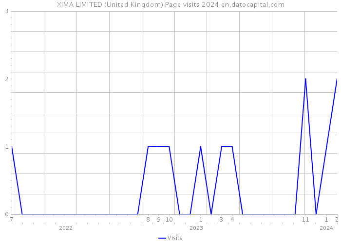 XIMA LIMITED (United Kingdom) Page visits 2024 
