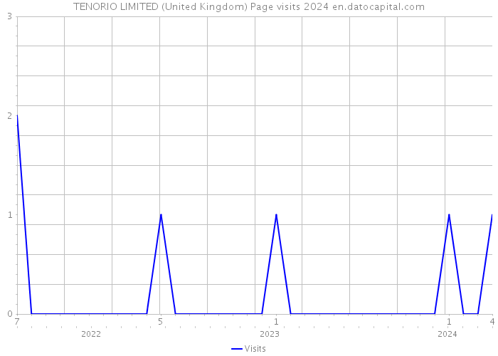 TENORIO LIMITED (United Kingdom) Page visits 2024 