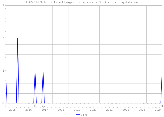 DAMON NUNES (United Kingdom) Page visits 2024 