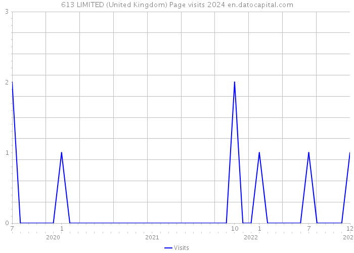 613 LIMITED (United Kingdom) Page visits 2024 