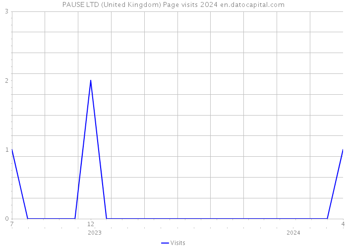 PAUSE LTD (United Kingdom) Page visits 2024 
