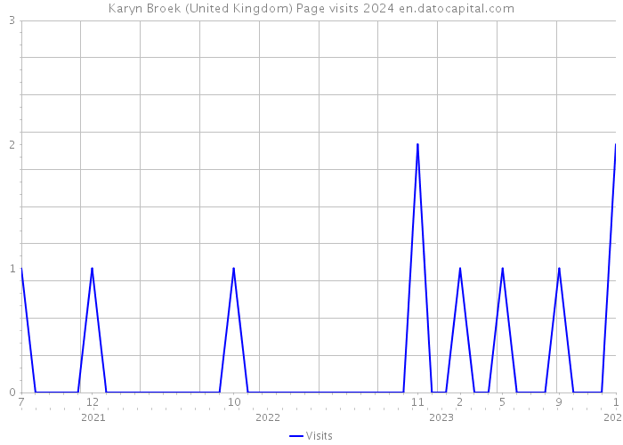Karyn Broek (United Kingdom) Page visits 2024 