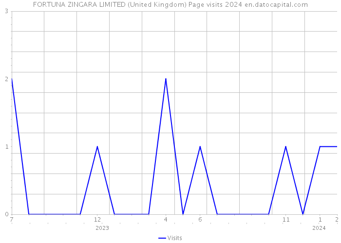 FORTUNA ZINGARA LIMITED (United Kingdom) Page visits 2024 