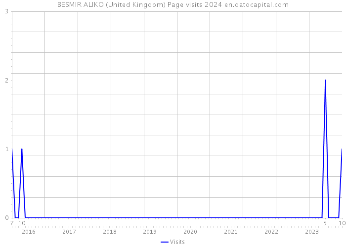 BESMIR ALIKO (United Kingdom) Page visits 2024 