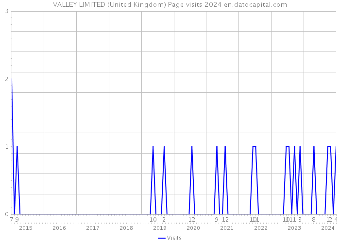 VALLEY LIMITED (United Kingdom) Page visits 2024 