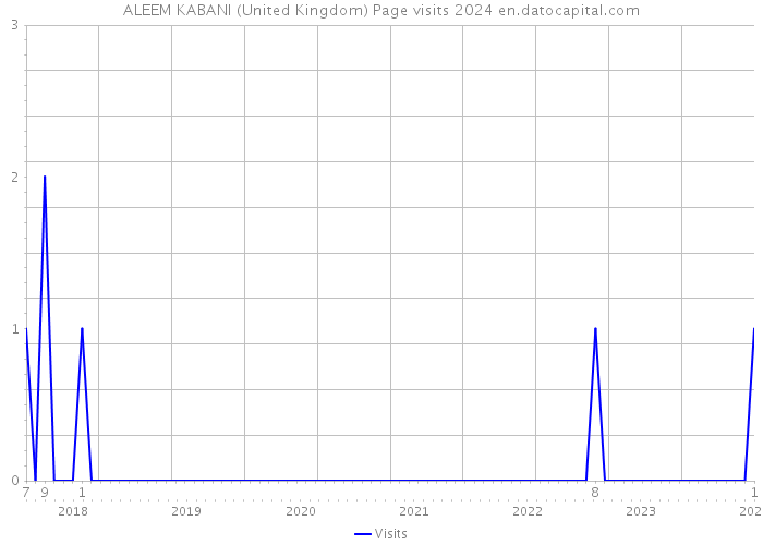 ALEEM KABANI (United Kingdom) Page visits 2024 
