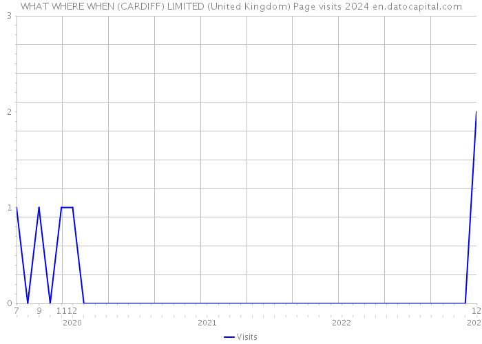 WHAT WHERE WHEN (CARDIFF) LIMITED (United Kingdom) Page visits 2024 