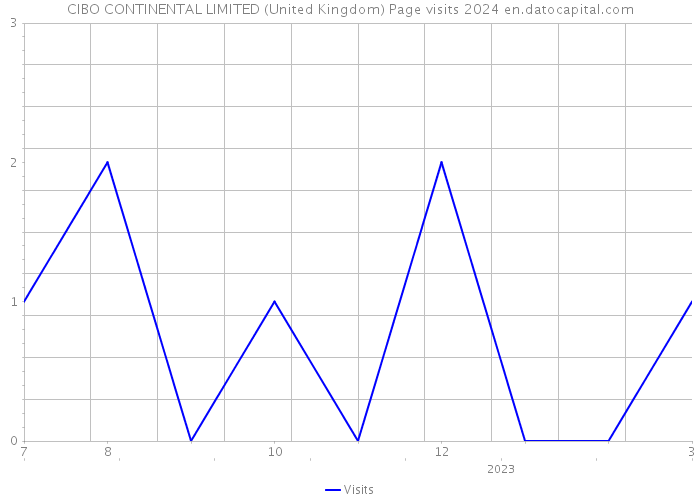 CIBO CONTINENTAL LIMITED (United Kingdom) Page visits 2024 