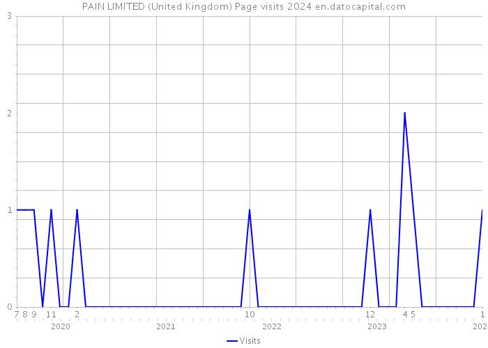 PAIN LIMITED (United Kingdom) Page visits 2024 