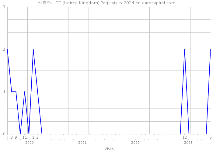 AURYN LTD (United Kingdom) Page visits 2024 