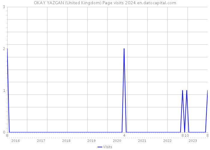 OKAY YAZGAN (United Kingdom) Page visits 2024 