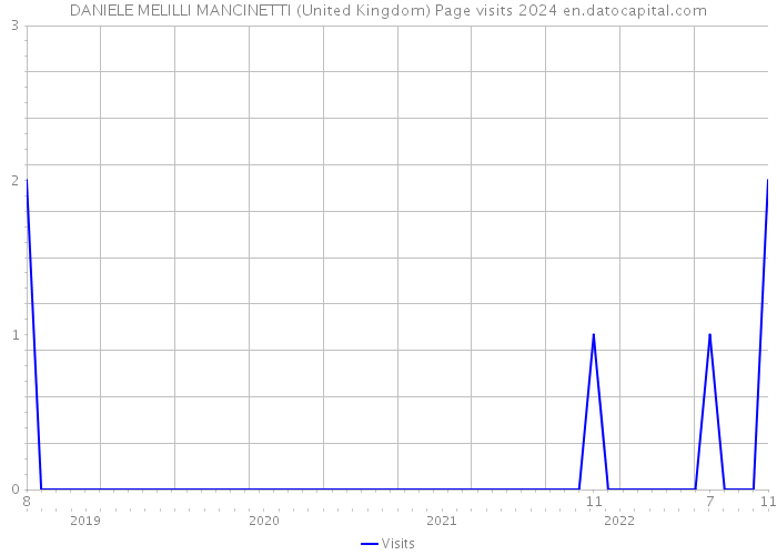 DANIELE MELILLI MANCINETTI (United Kingdom) Page visits 2024 