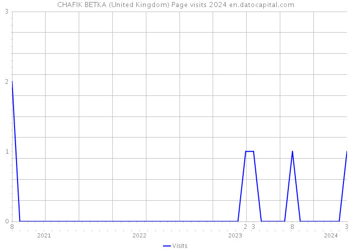 CHAFIK BETKA (United Kingdom) Page visits 2024 