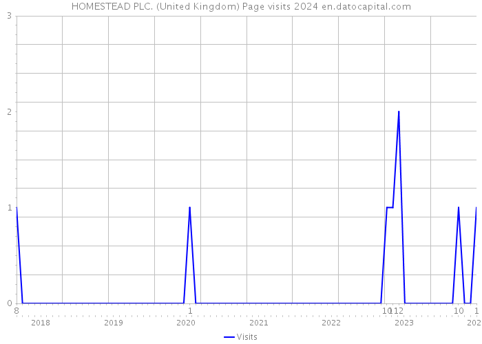 HOMESTEAD PLC. (United Kingdom) Page visits 2024 