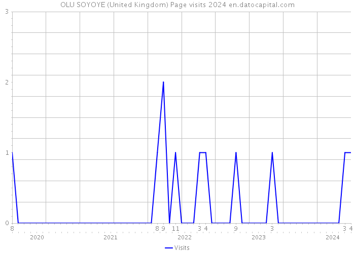 OLU SOYOYE (United Kingdom) Page visits 2024 