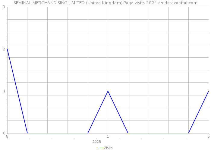 SEMINAL MERCHANDISING LIMITED (United Kingdom) Page visits 2024 