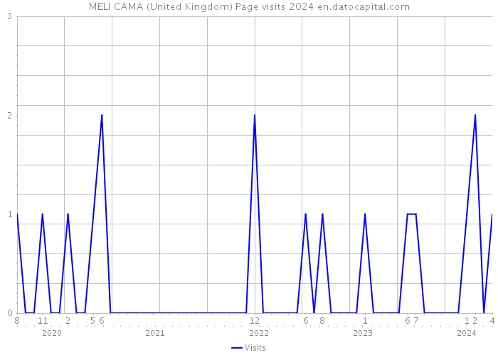 MELI CAMA (United Kingdom) Page visits 2024 
