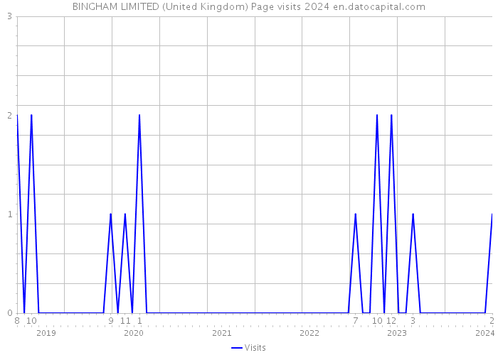 BINGHAM LIMITED (United Kingdom) Page visits 2024 