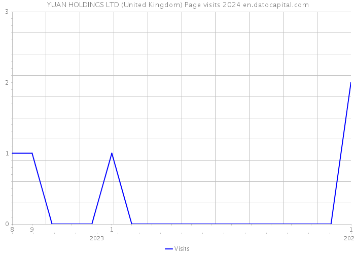 YUAN HOLDINGS LTD (United Kingdom) Page visits 2024 
