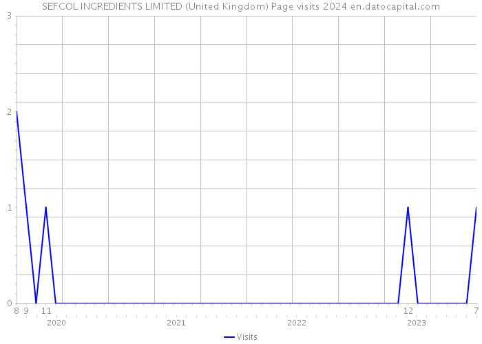 SEFCOL INGREDIENTS LIMITED (United Kingdom) Page visits 2024 