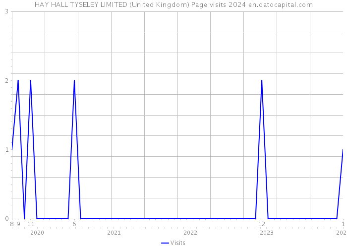HAY HALL TYSELEY LIMITED (United Kingdom) Page visits 2024 