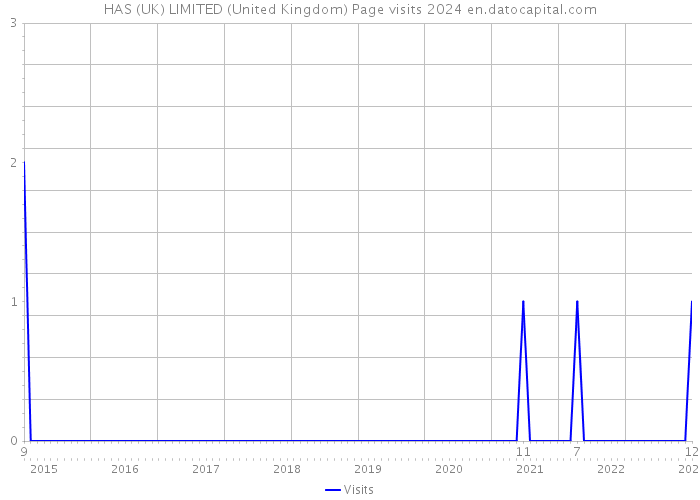 HAS (UK) LIMITED (United Kingdom) Page visits 2024 