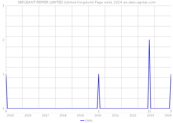 SERGEANT PEPPER LIMITED (United Kingdom) Page visits 2024 
