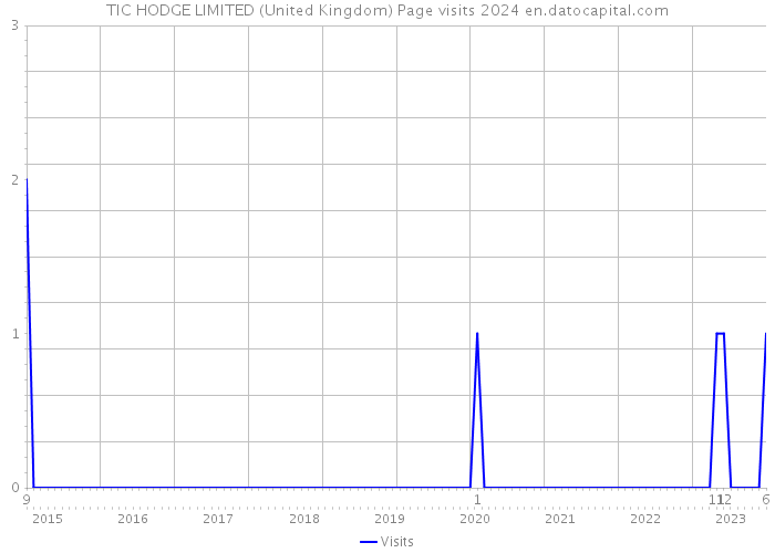 TIC HODGE LIMITED (United Kingdom) Page visits 2024 