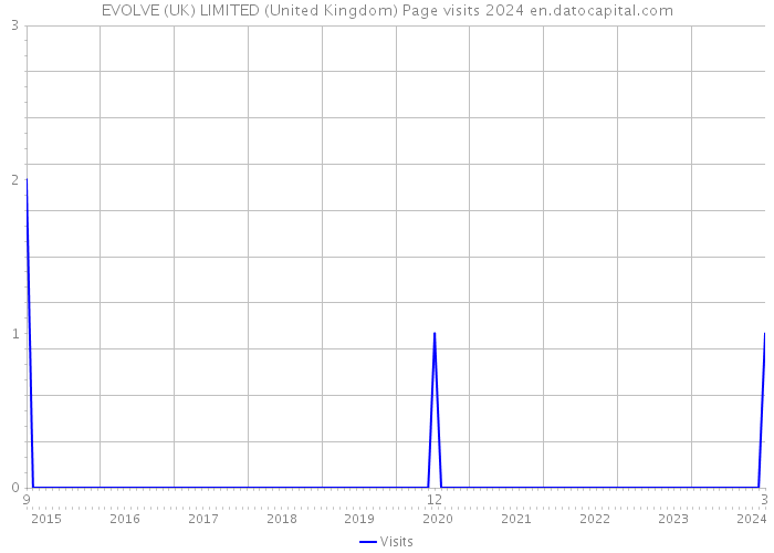 EVOLVE (UK) LIMITED (United Kingdom) Page visits 2024 