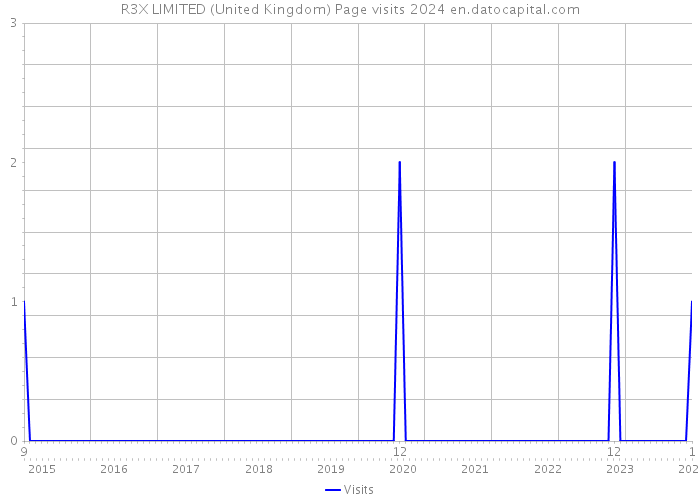 R3X LIMITED (United Kingdom) Page visits 2024 
