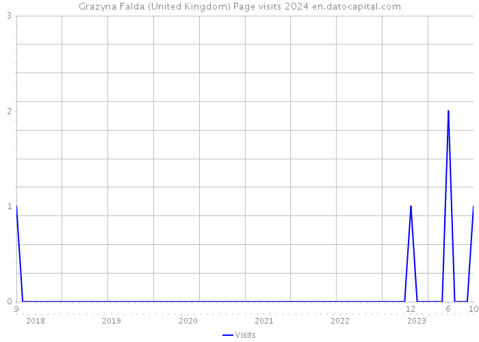 Grazyna Falda (United Kingdom) Page visits 2024 