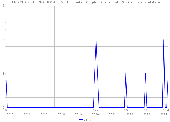 SHENG YUAN INTERNATIONAL LIMITED (United Kingdom) Page visits 2024 