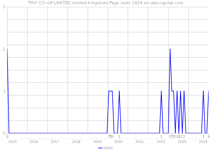 TINY CO-OP LIMITED (United Kingdom) Page visits 2024 