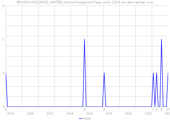 BROOKS HOLDINGS LIMITED (United Kingdom) Page visits 2024 