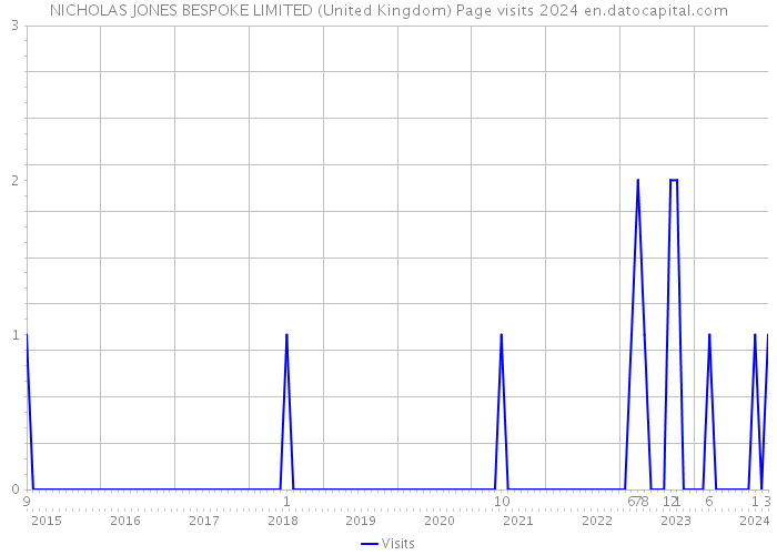 NICHOLAS JONES BESPOKE LIMITED (United Kingdom) Page visits 2024 